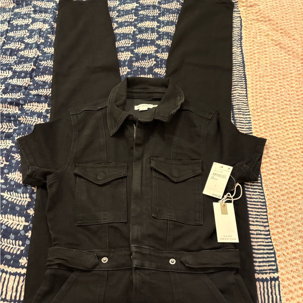 NWT Good American Black Jumpsuit
